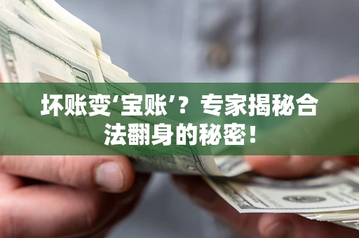 济南坏账变‘宝账’？专家揭秘合法翻身的秘密！