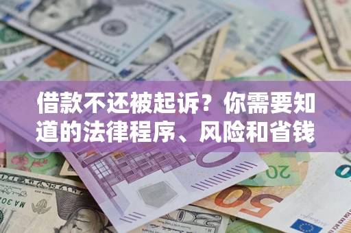 济南借款不还被起诉？你需要知道的法律程序、风险和省钱技巧