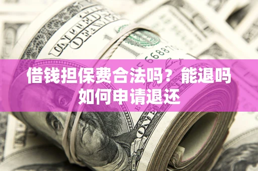 济南借钱担保费合法吗？能退吗如何申请退还