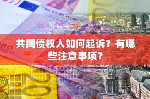 济南共同债权人如何起诉？有哪些注意事项？