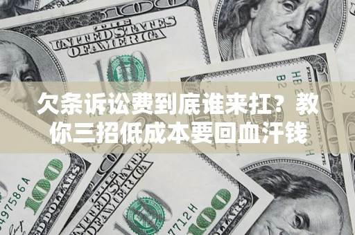 济南欠条诉讼费到底谁来扛？教你三招低成本要回血汗钱